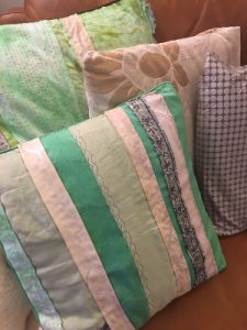 Handmade stripe cushions