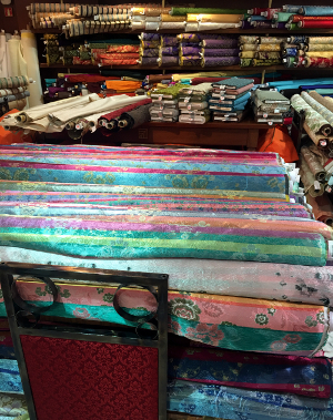 Rolls of fabric at Lopez