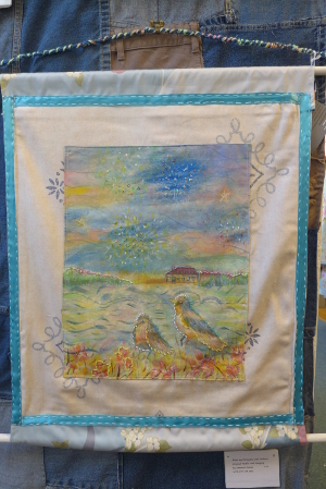 Birds and Fireworks Wall Hanging