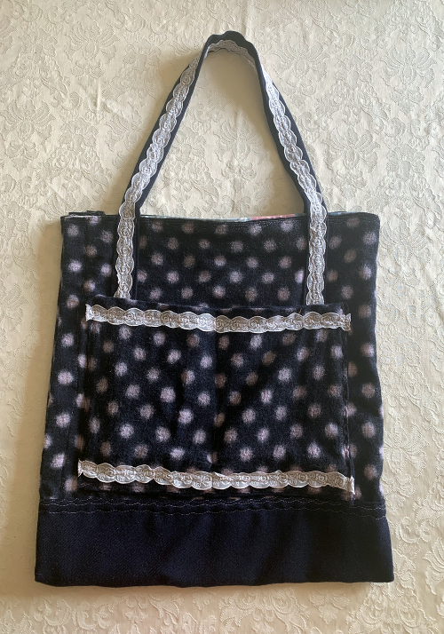 navy spot bag by A Howse
