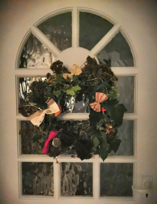 Ivy festive door wreath by A Howse