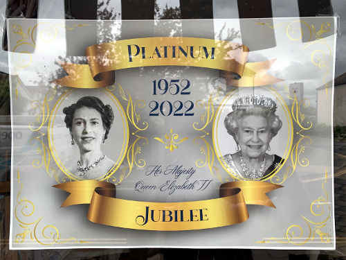 Queen's Jubilee window display poster, West Sussex 